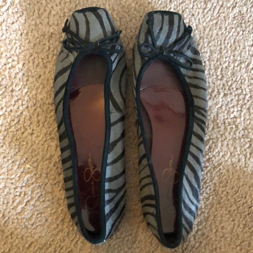 Jessica Simpson Zebra Flats